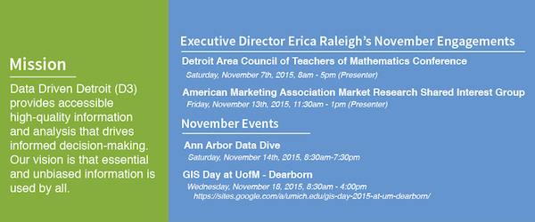 D3’s November Newsletter