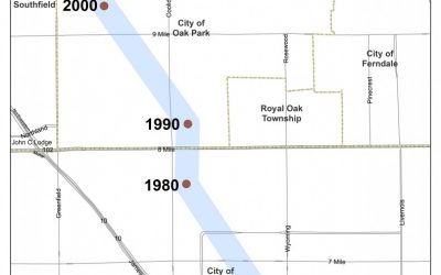 Population Centers Through the Decades